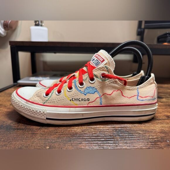 Converse tan map low sneakers size 7 - Picture 3 of 13